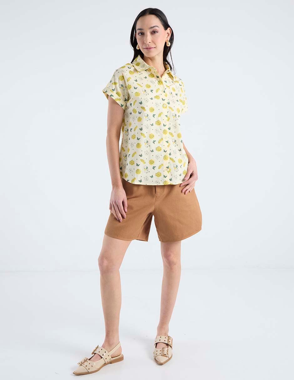 Blusa manga corta para mujer 3