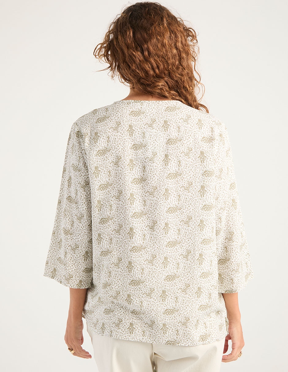 Blusa manga 3/4 para mujer 6