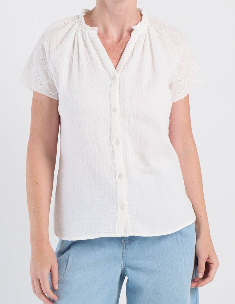 Blusa manga corta para mujer 2