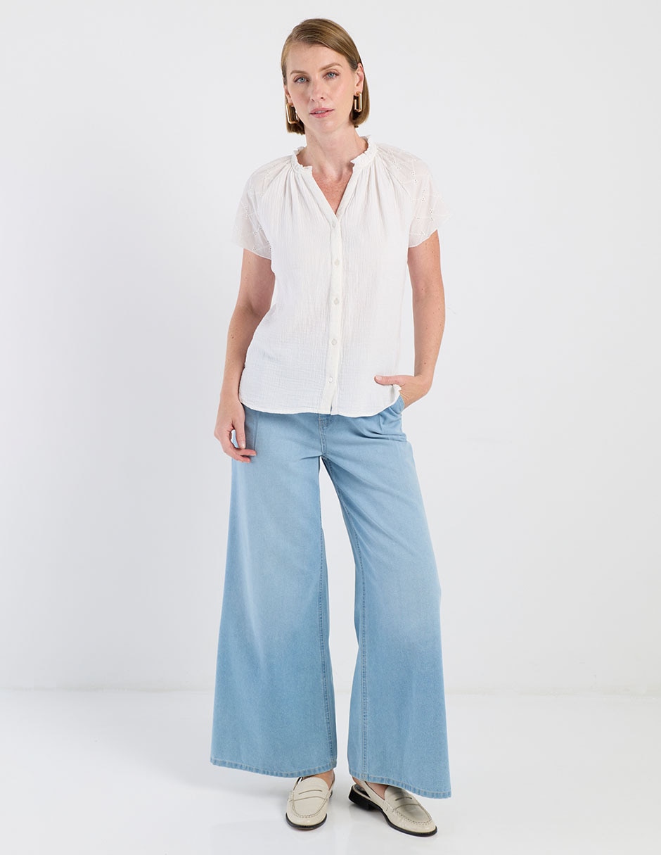 Blusa manga corta para mujer 3