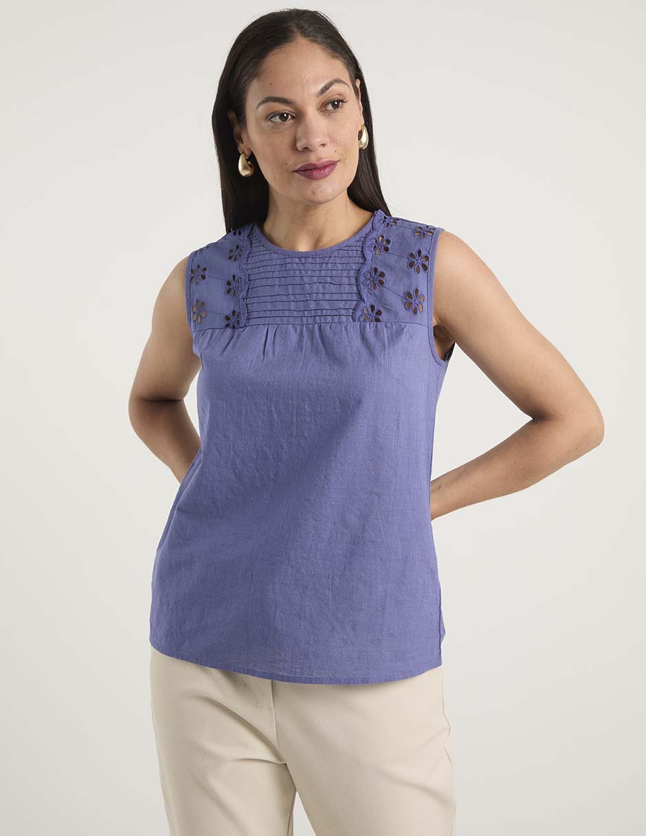 BLUSA WKMR26630-05 WE, M, GRANITO AZUL