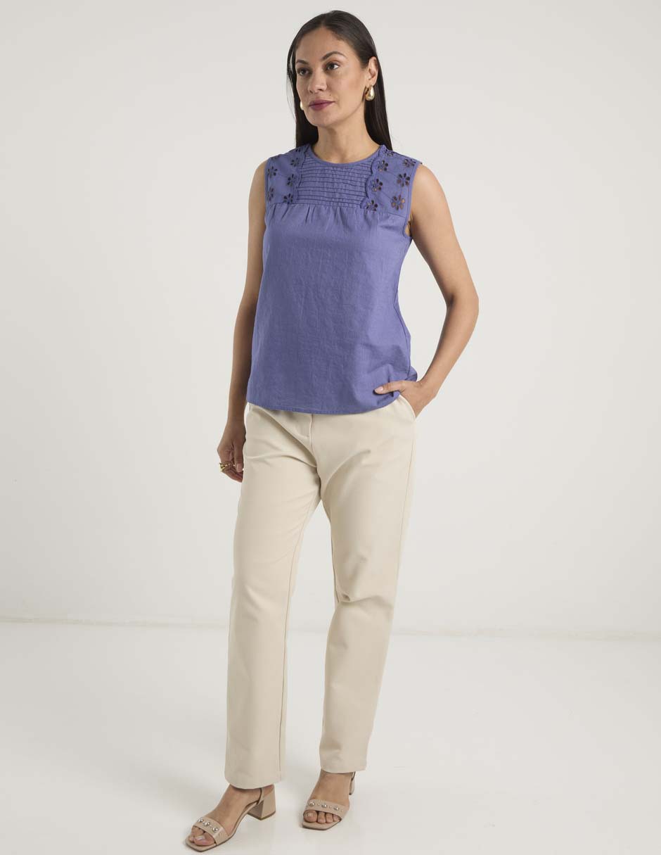 BLUSA WKMR26630-05 WE, M, GRANITO AZUL