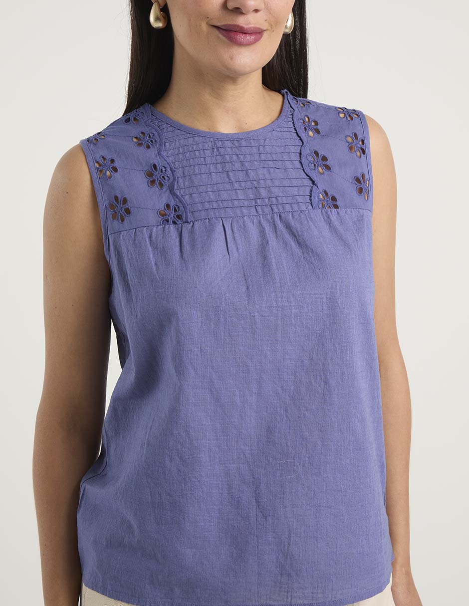 BLUSA WKMR26630-05 WE, M, GRANITO AZUL