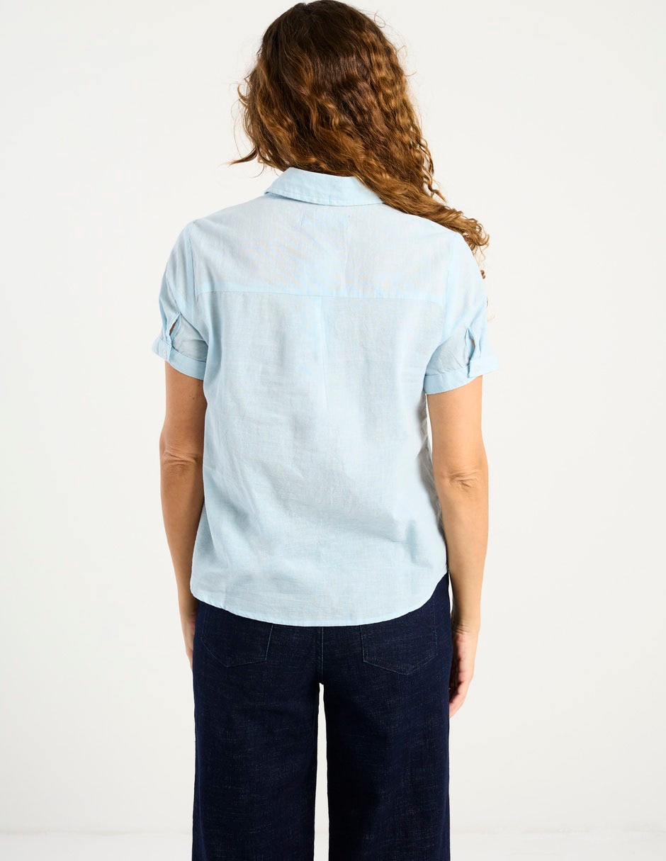 Blusa camisera manga corta para mujer 6
