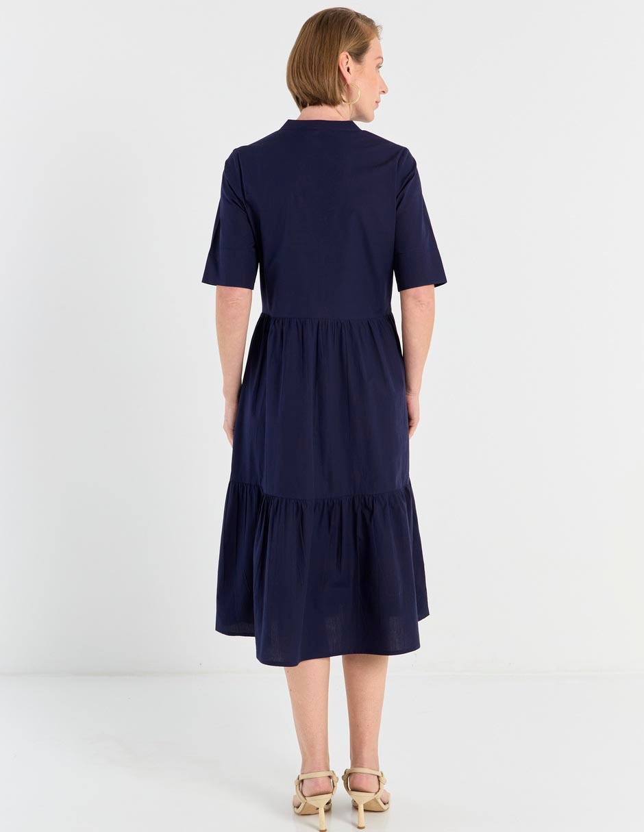 VESTIDO LARGO WEEKEND, CH, AZUL MARINO