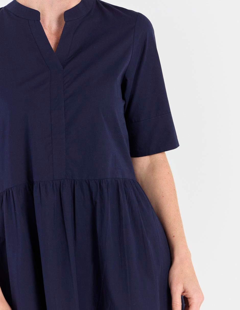 VESTIDO LARGO WEEKEND, CH, AZUL MARINO