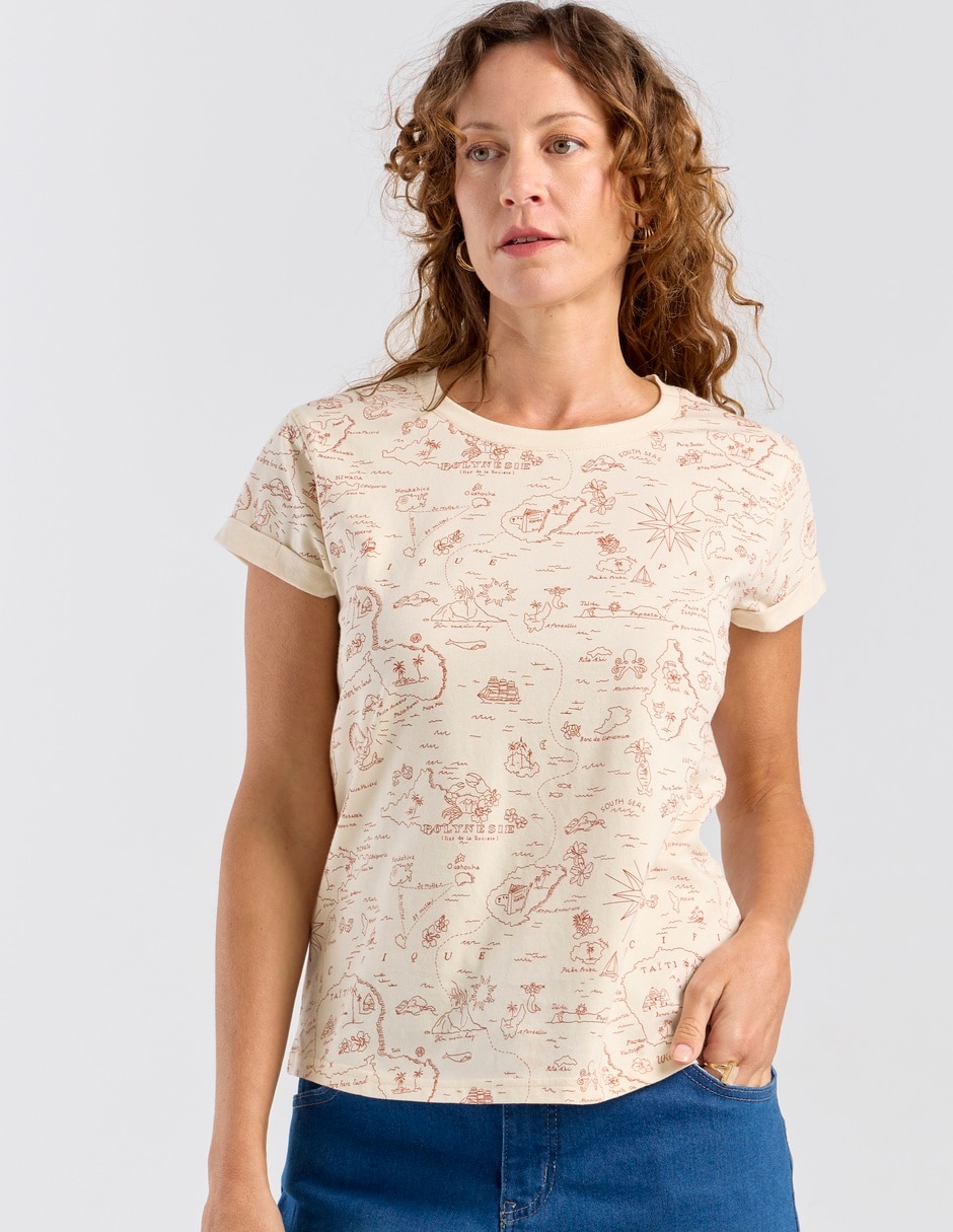 Playera cuello redondo para mujer 2