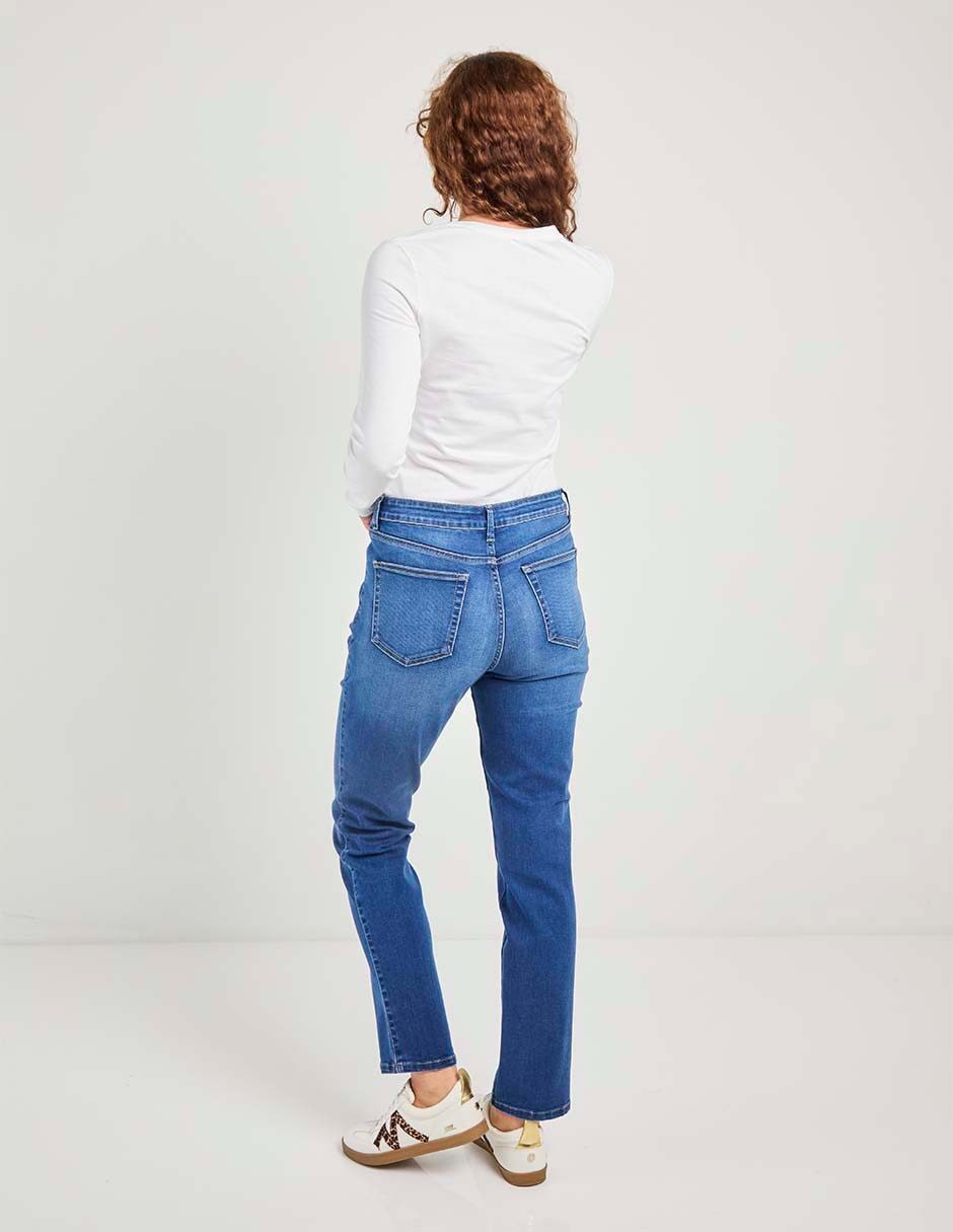 Jeans straight para mujer 2