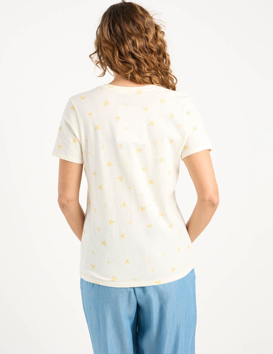Playera manga corta cuello V para mujer 6