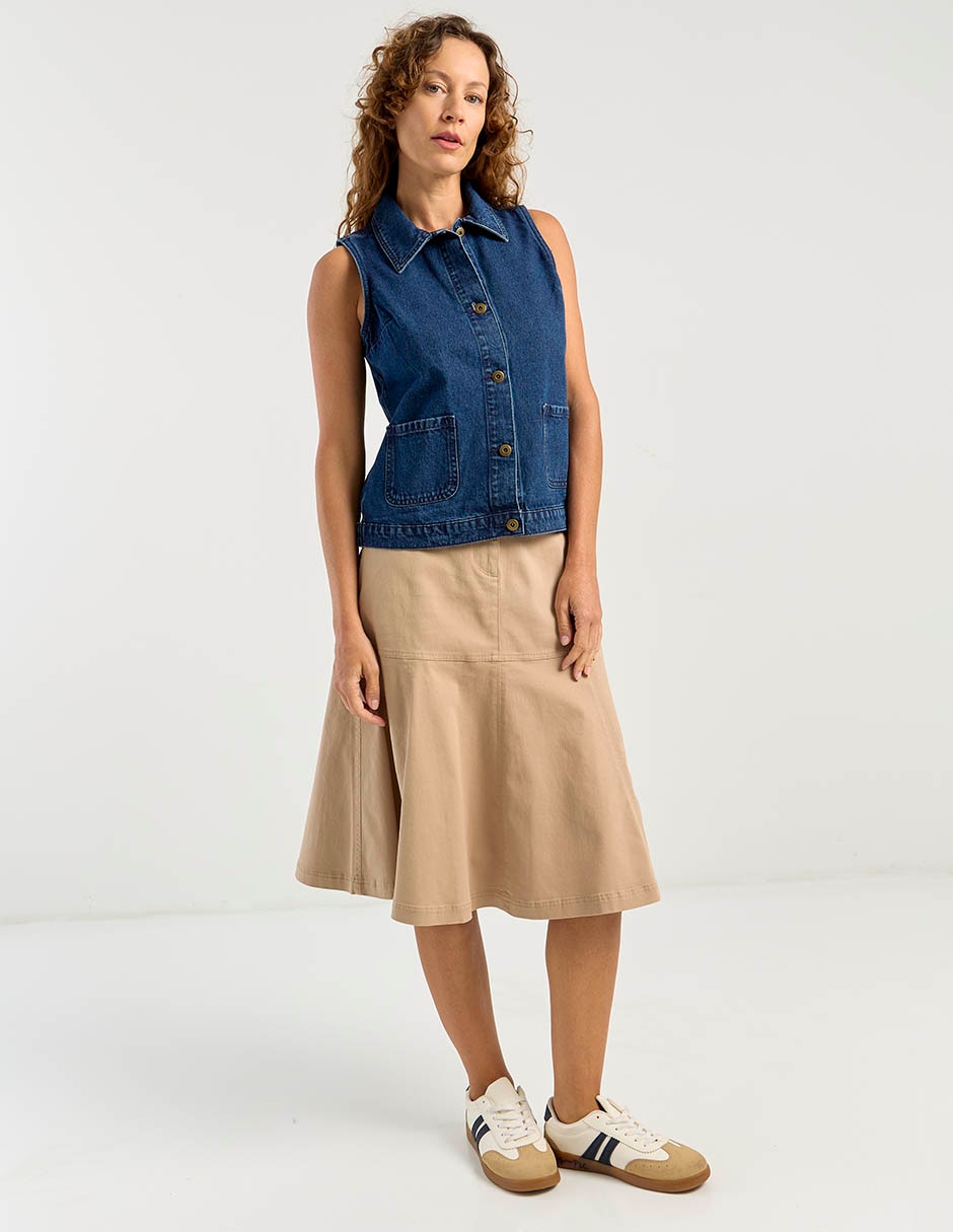 CHALECO WEEKE, G, ÍNDIGO DENIM OBSCURO