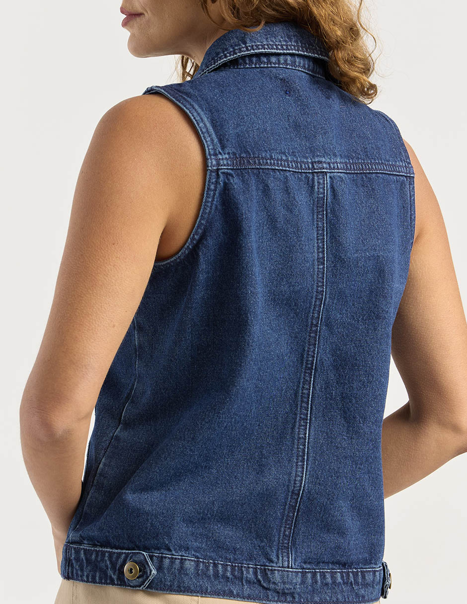 CHALECO WEEKE, G, ÍNDIGO DENIM OBSCURO