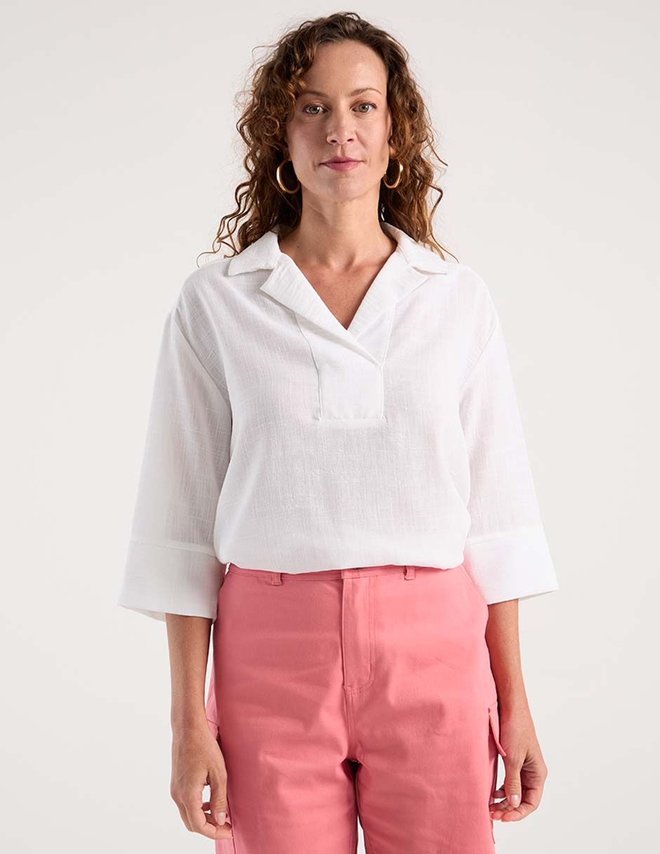 Blusa manga 3/4 para mujer
