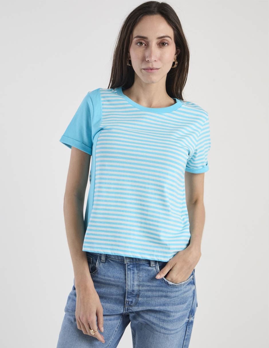 Playera manga corta cuello redondo para mujer 2
