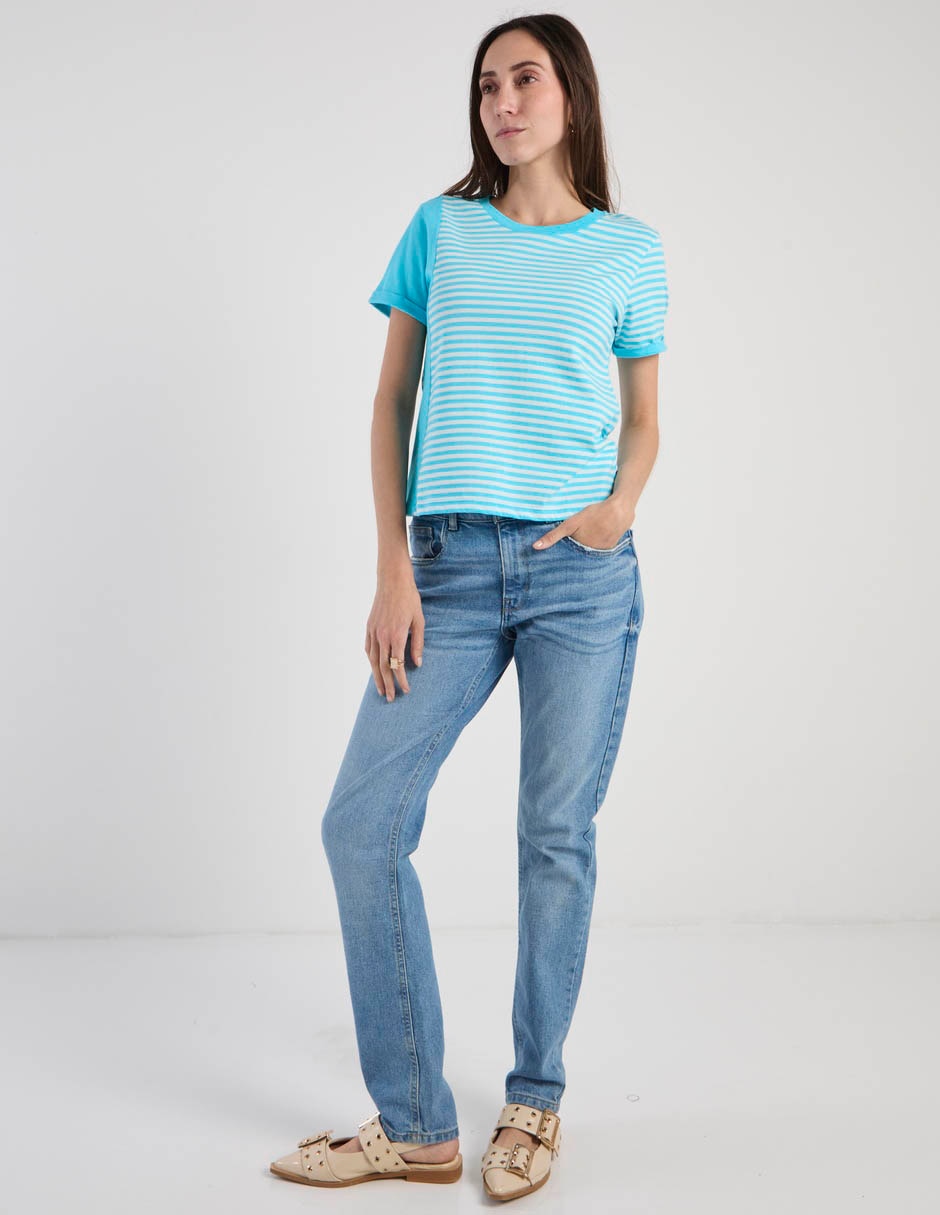 Playera manga corta cuello redondo para mujer 3