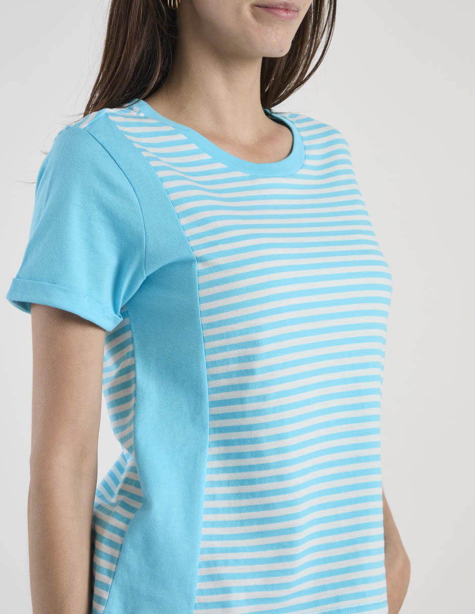 Playera manga corta cuello redondo para mujer 4