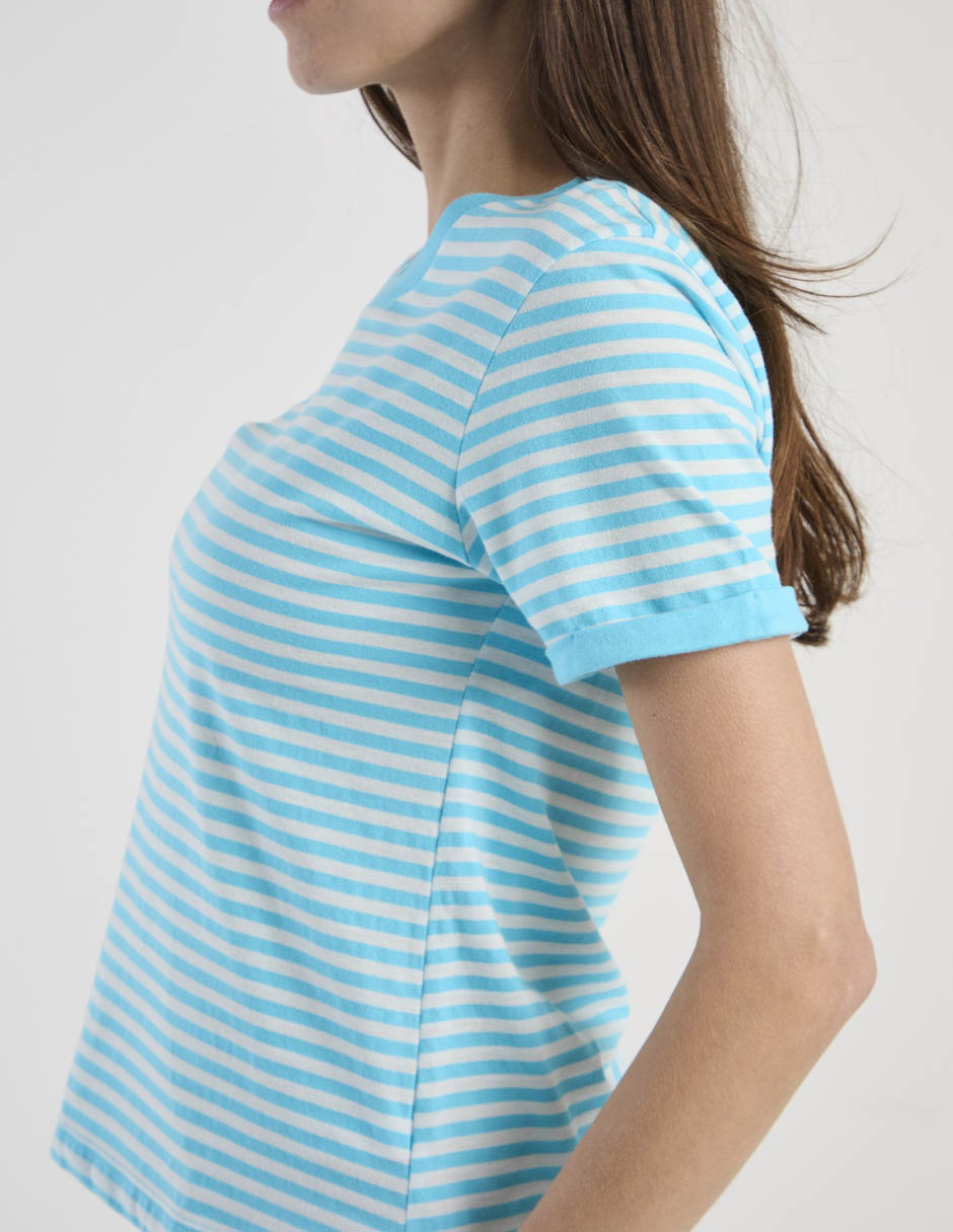 Playera manga corta cuello redondo para mujer 5