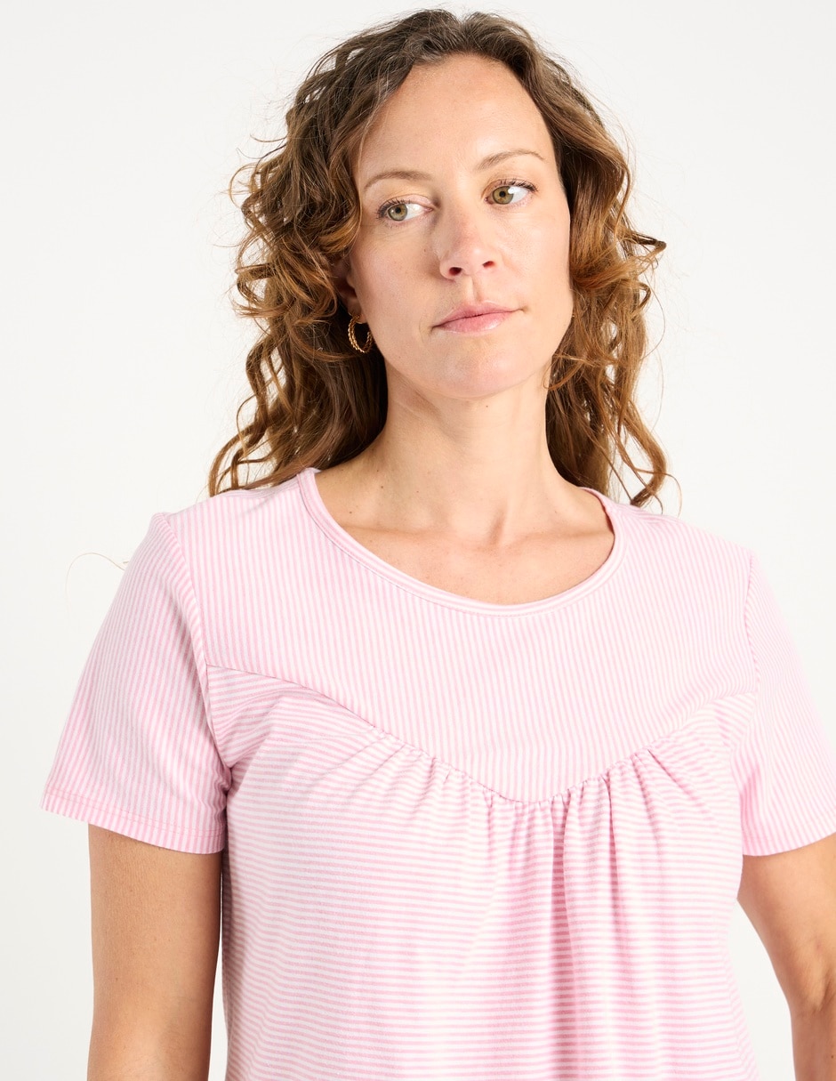 Playera manga corta cuello redondo para mujer 4
