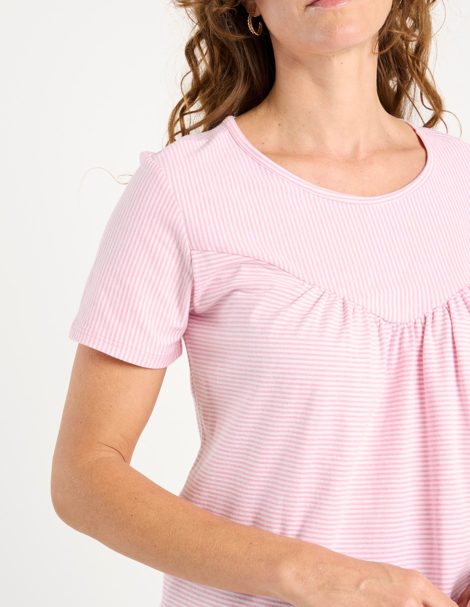 Playera manga corta cuello redondo para mujer 5