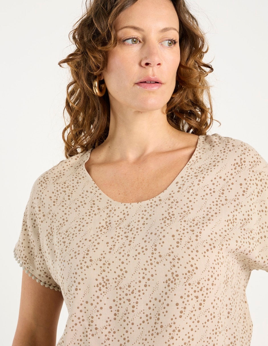 Blusa Weekend manga corta para mujer 4