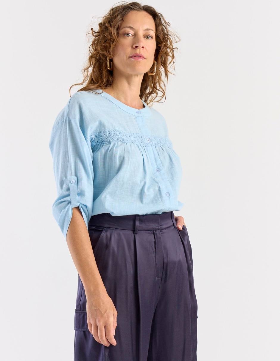 Blusa manga 3/4 para mujer