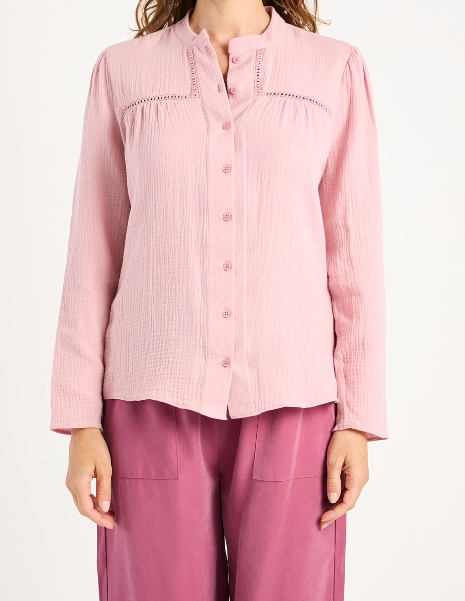 Blusa manga larga para mujer 7