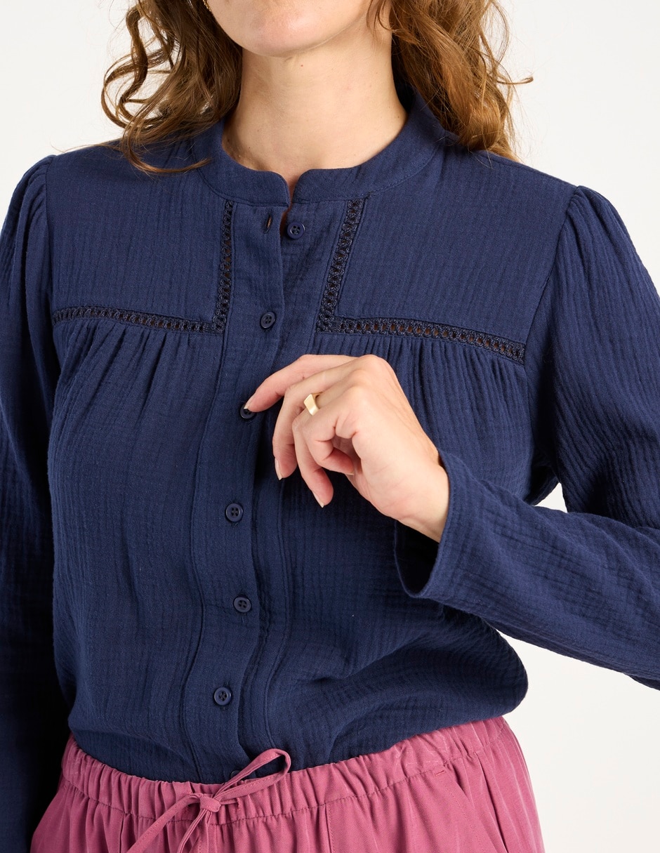 Blusa Weekend manga larga para mujer