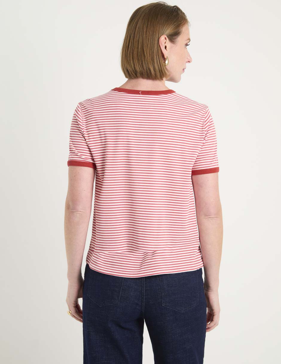 Playera manga corta cuello redondo para mujer 6