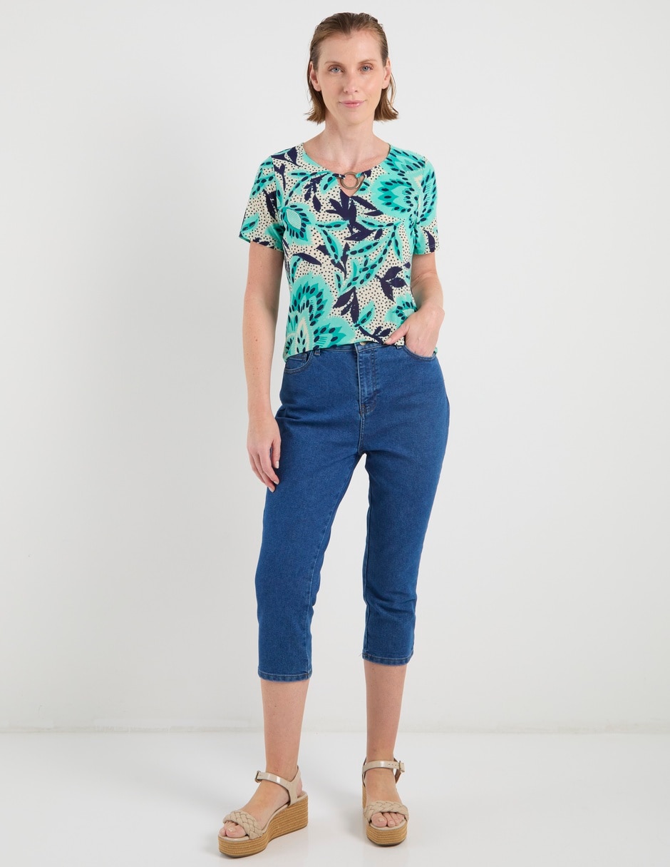 Pantalón capri slim para mujer 2