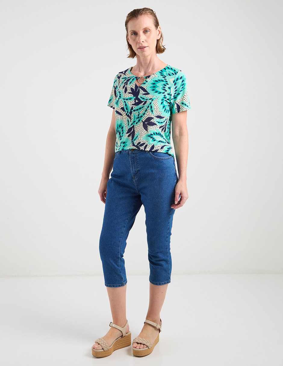 Pantalón capri slim para mujer 3