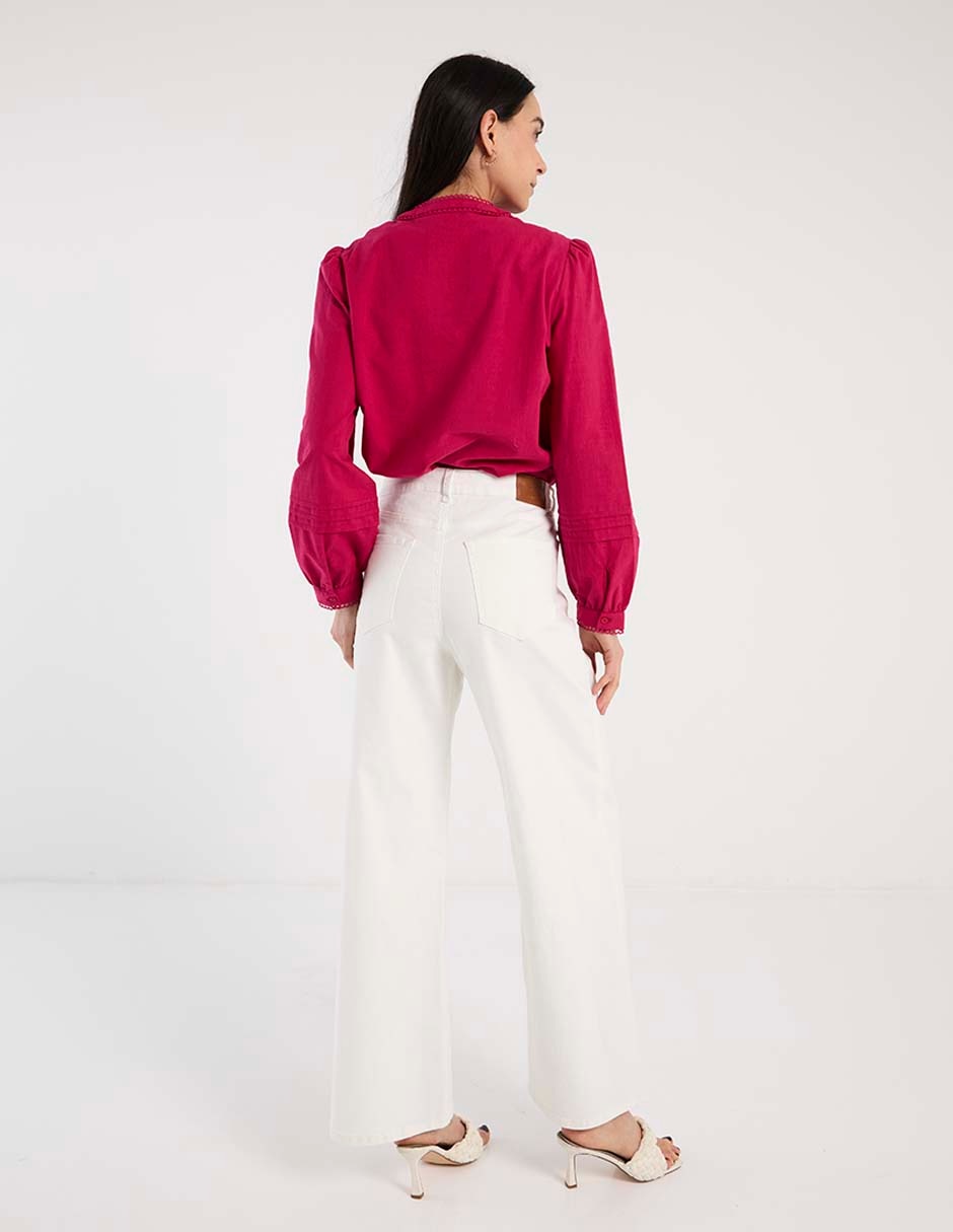 Pantalón acampanado amplio para mujer 2
