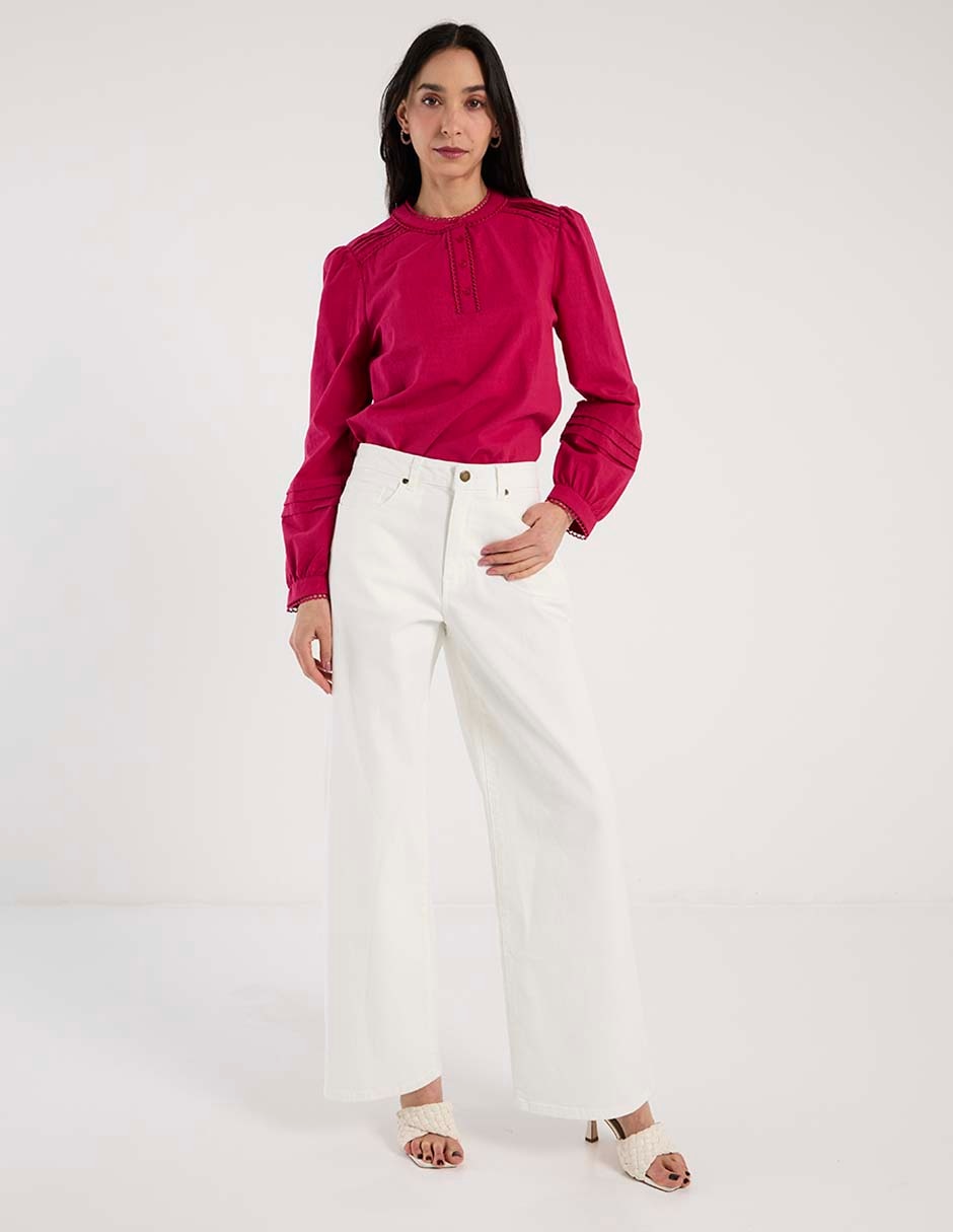 Pantalón acampanado amplio para mujer 3