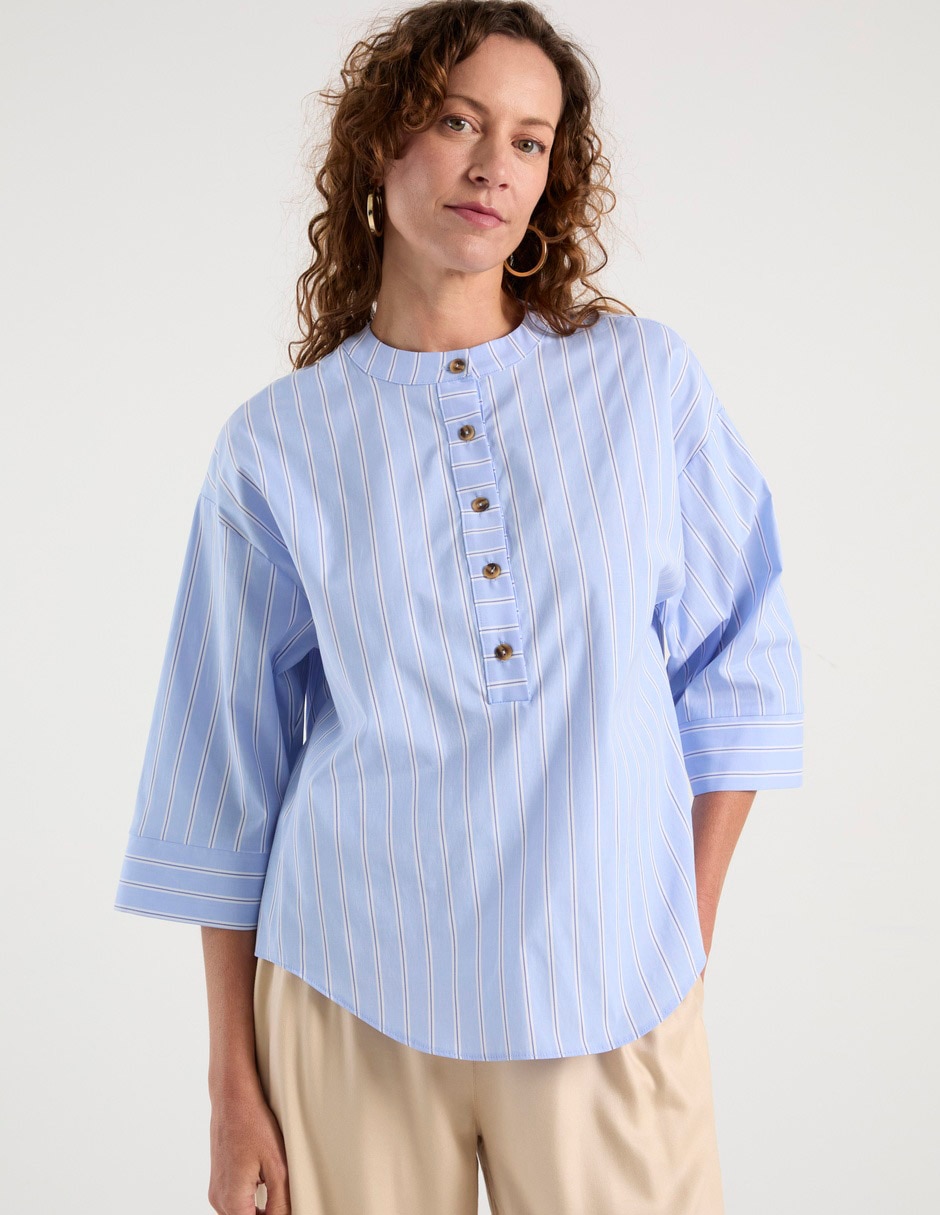 Blusa manga 3/4 para mujer Blusa manga 3/4 para mujer