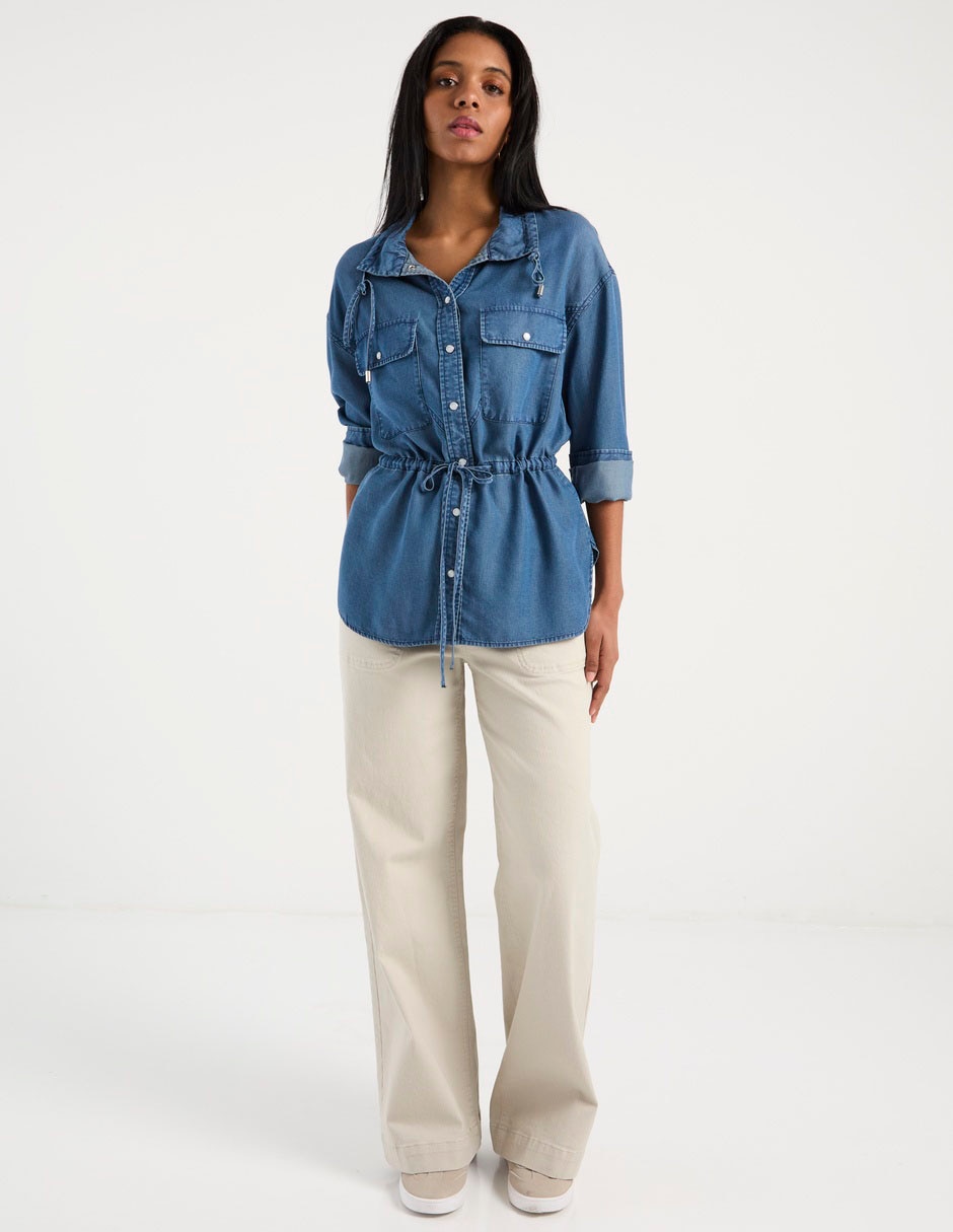Jeans relaxed straight para mujer 3