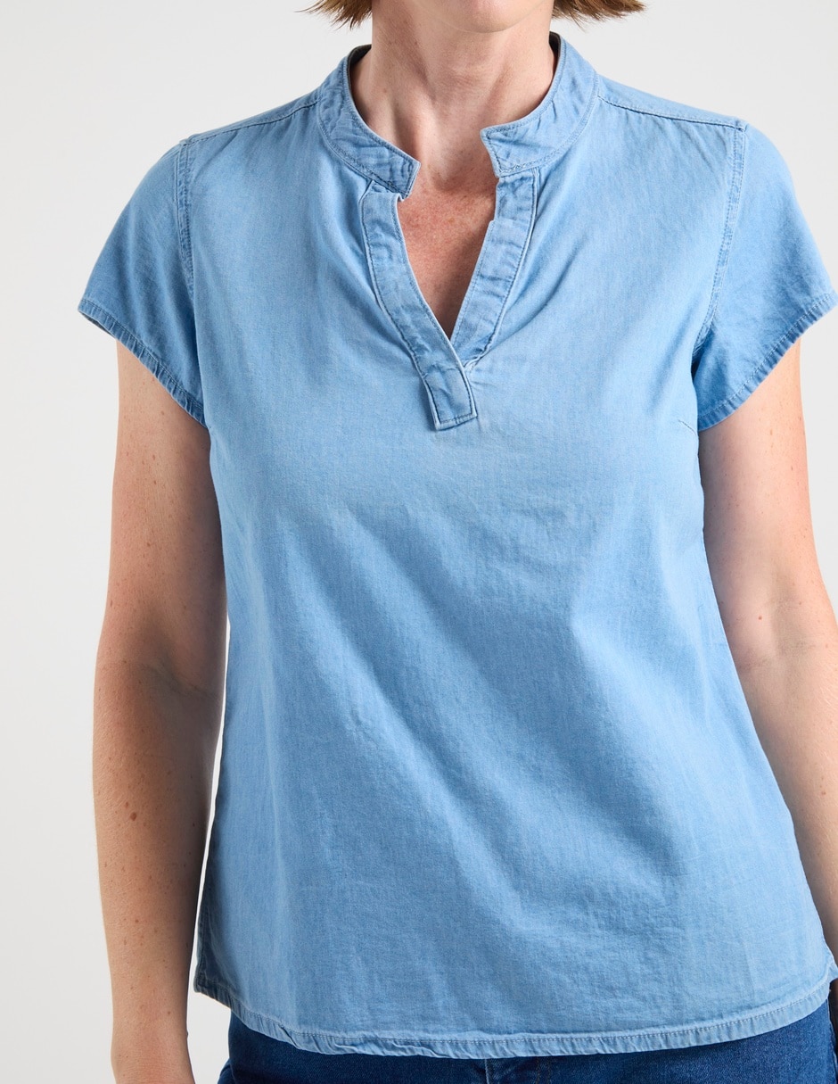 Blusa manga corta para mujer 5