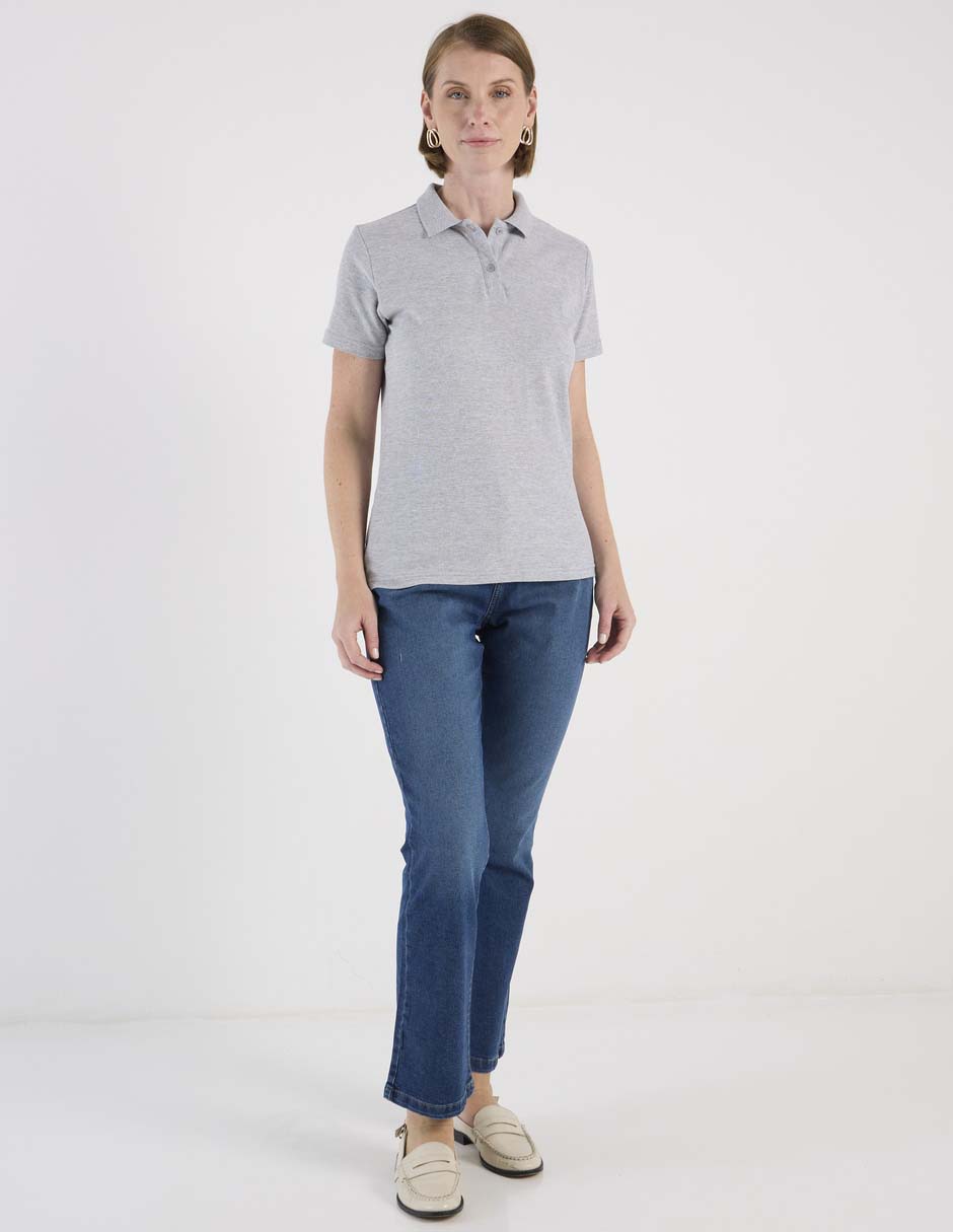 Jeans slim a la cintura para mujer 2