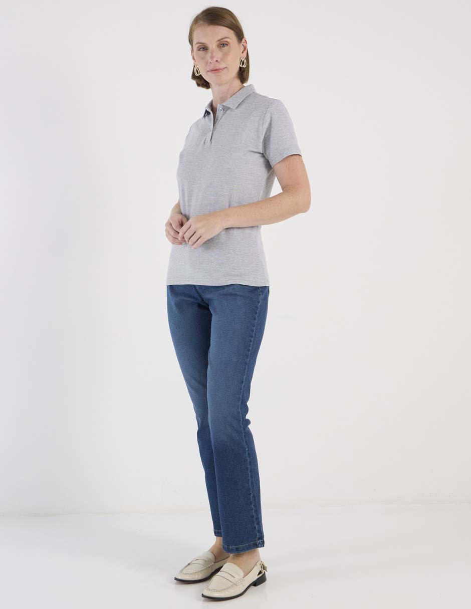 Jeans slim a la cintura para mujer 3