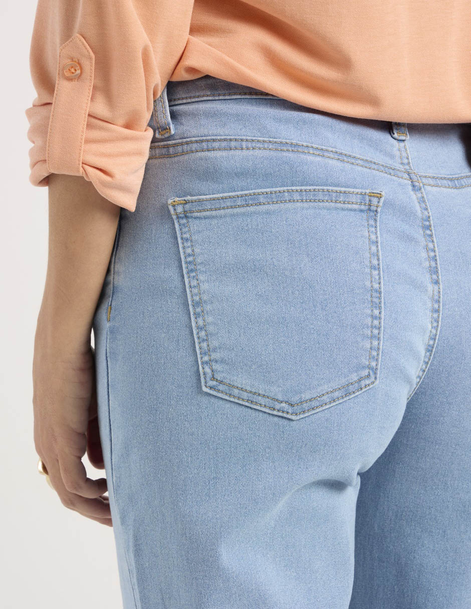 Jeans slim a la cintura para mujer 5