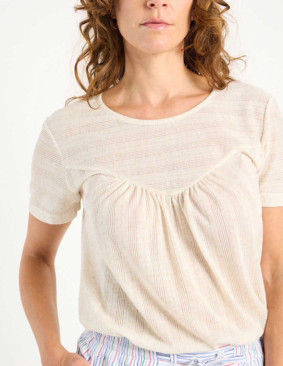 Playera manga corta cuello redondo para mujer 4