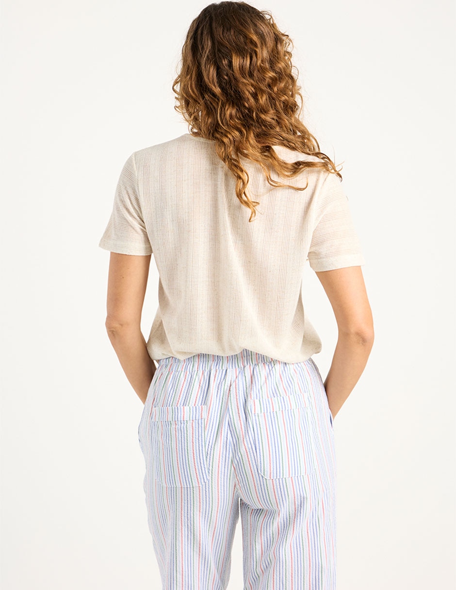 Playera manga corta cuello redondo para mujer 6