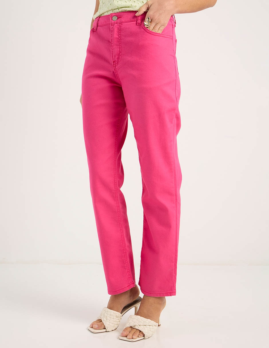 Jeans slim corte cintura para mujer