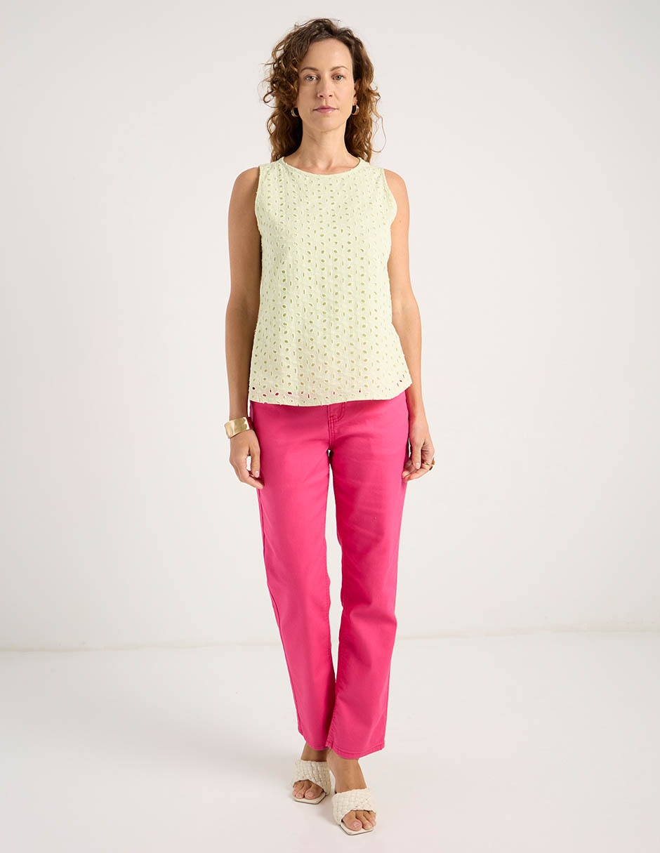 Jeans slim corte cintura para mujer 3