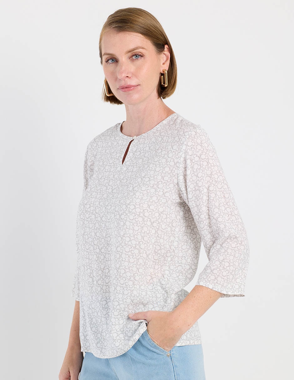 Blusa Winnie Pooh manga 3/4 para mujer Blusa Winnie Pooh manga 3/4 para mujer