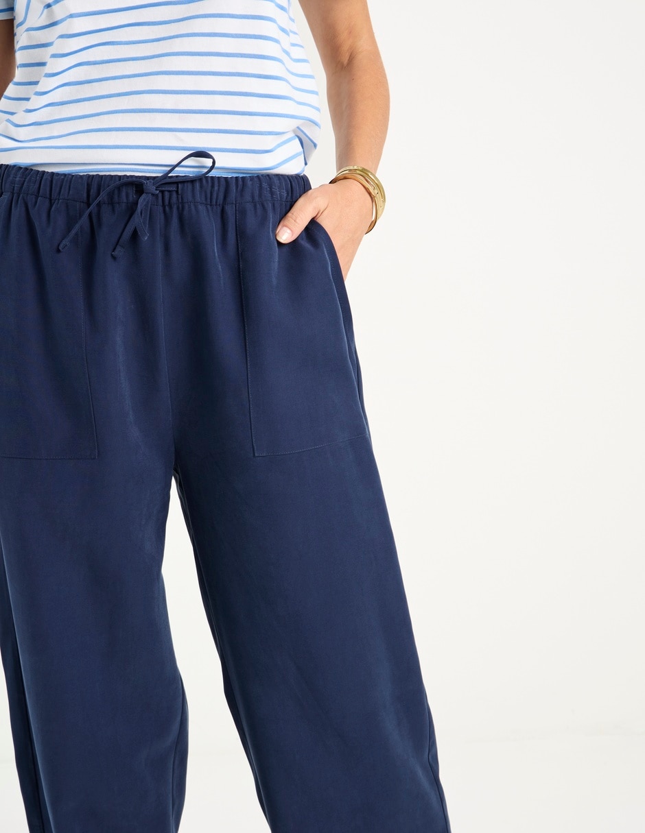 PANTALON WEEKEND, CH, AZUL MARINO LISO