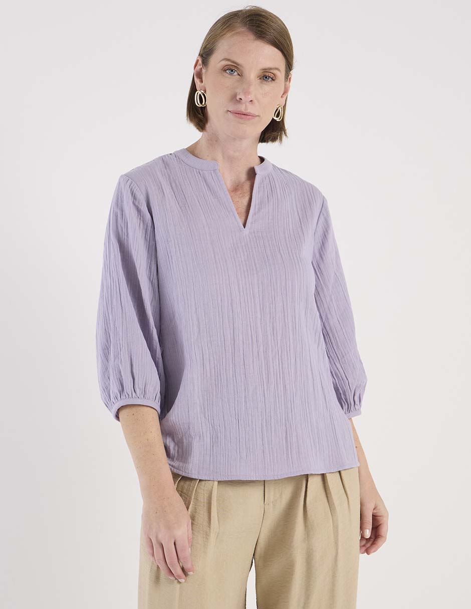 Blusa manga 3/4 para mujer
