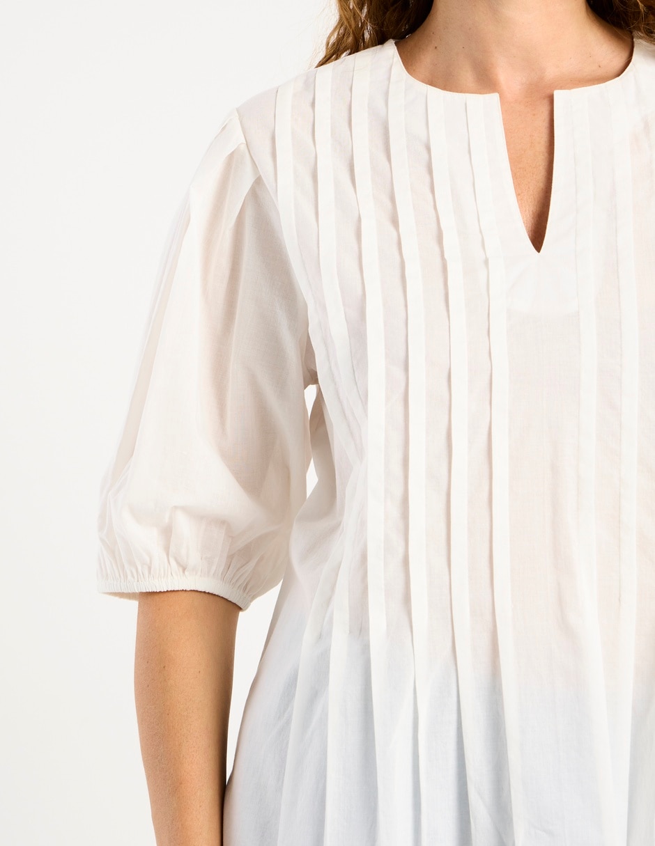 Blusa manga al codo para mujer 4