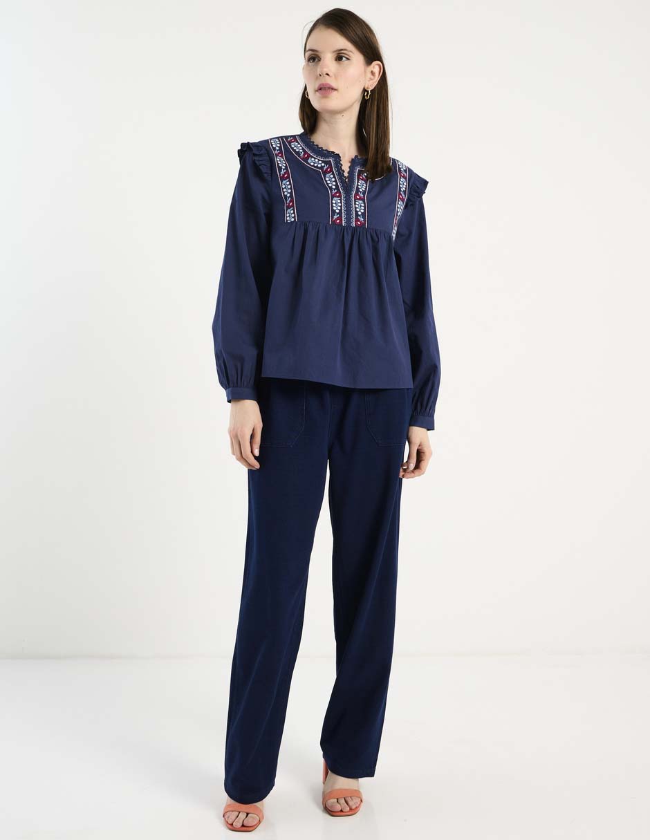 Pantalón relaxed amplio para mujer 2