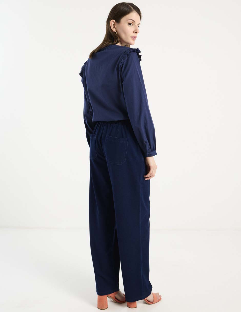 Pantalón relaxed amplio para mujer 6