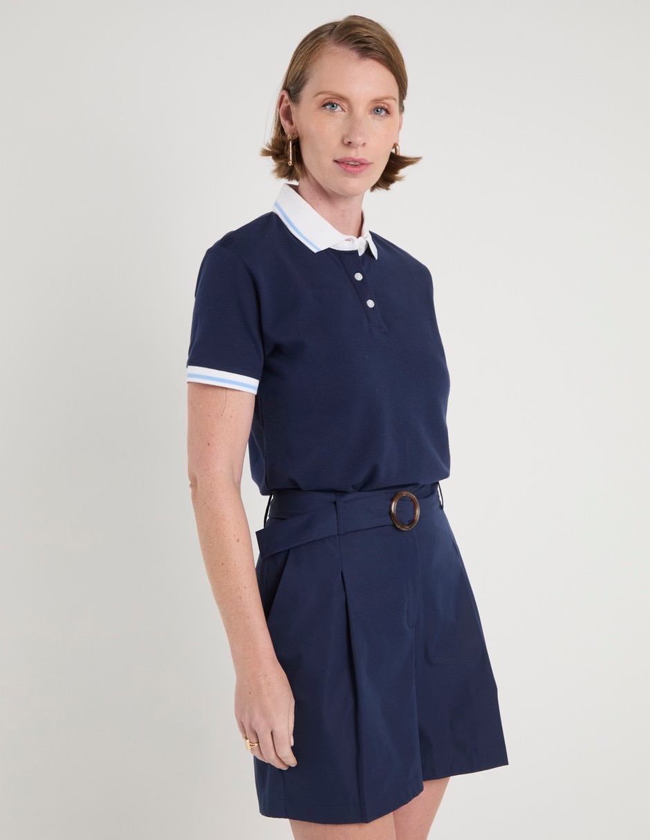 Playera manga corta cuello polo para mujer Playera manga corta cuello polo para mujer