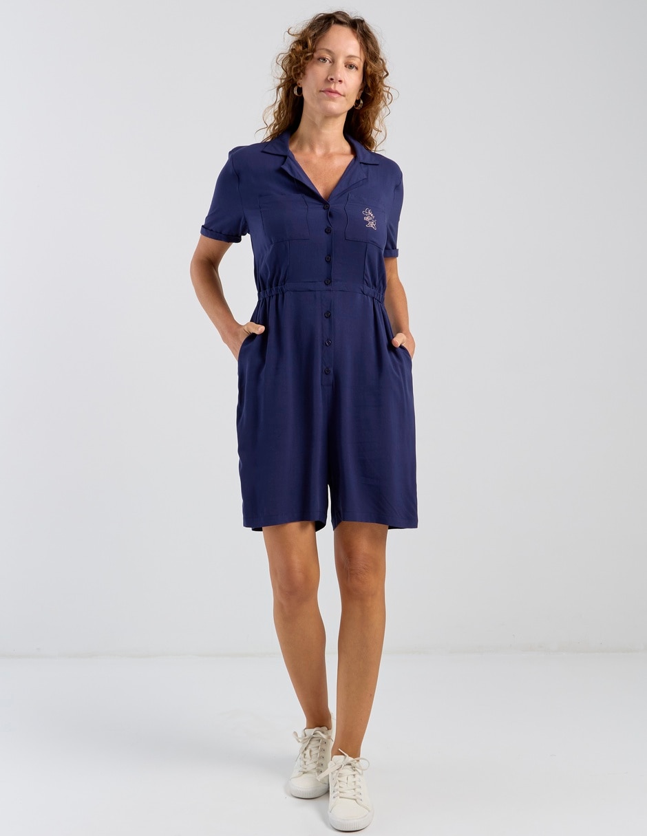 Jumpsuit casual estampado liso para mujer 2