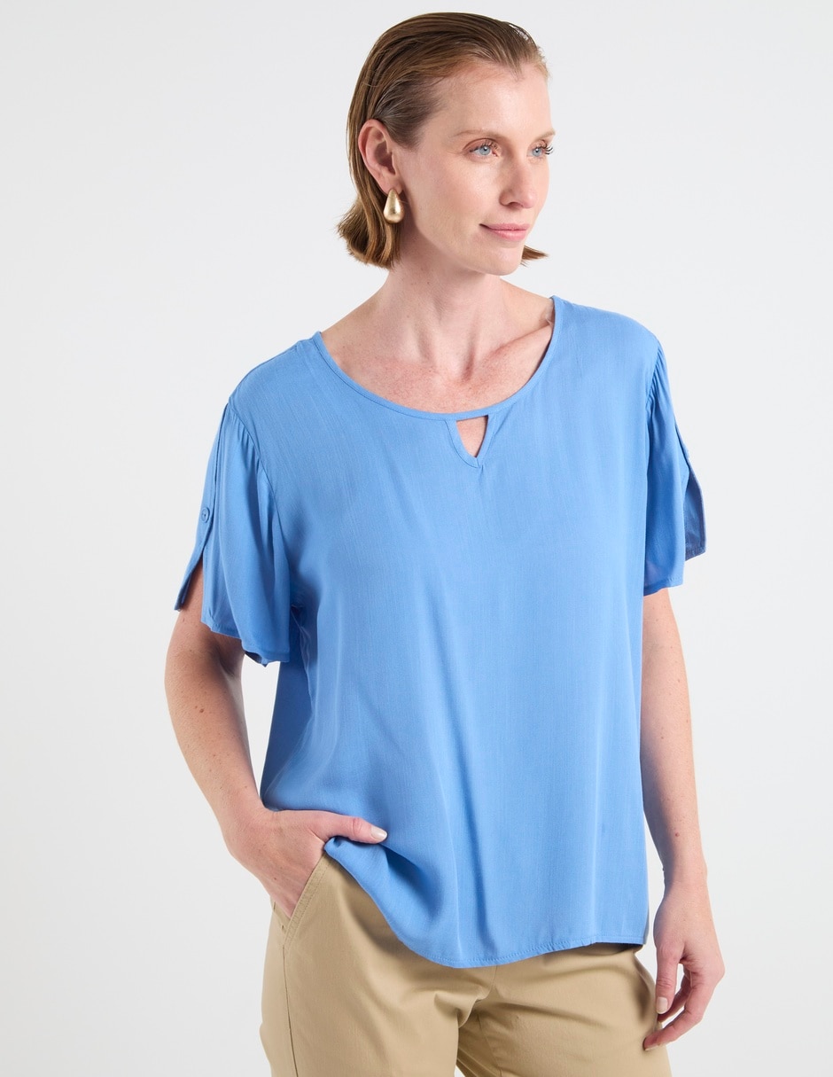 Blusa manga corta para mujer